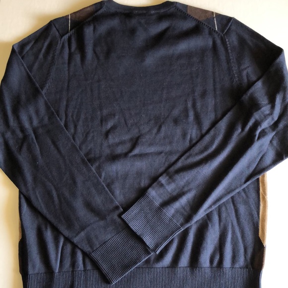 Gap men’s argyle V-neck sweaters Navy - Picture 2 of 2